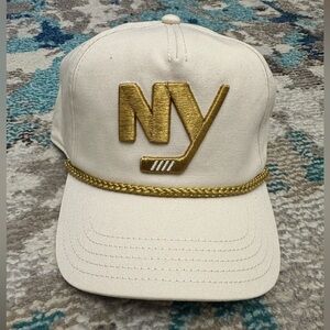 NHL American Needle NY Islanders Cream Cap with Gold NY Logo
